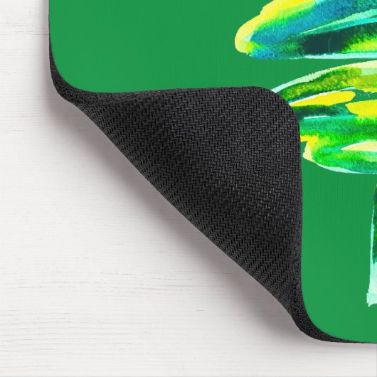 Abstracte waterverf met groene kerstboom muismat (Hoek)