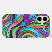 Abstracte Waterverf met kleurenritme en handmatige Case-Mate iPhone Case (Achterkant (horizontaal))