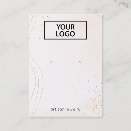 Abstracte Waterverf met Logo weergeven Visitekaartje (Voorkant)