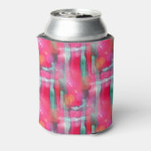 Abstracte waterverf met zonneglare blikjeskoeler (Blikje Achterkant)