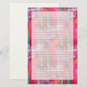 Abstracte waterverf met zonneglare briefpapier (Voorkant / Achterkant)