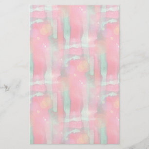 Abstracte waterverf met zonneglare briefpapier