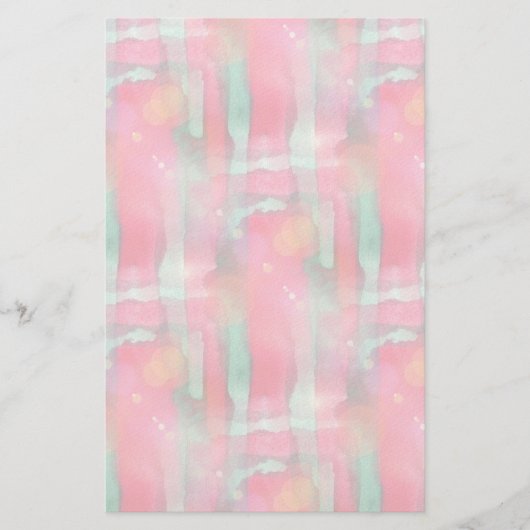 Abstracte waterverf met zonneglare briefpapier (Voorkant)