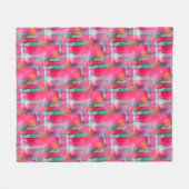Abstracte waterverf met zonneglare fleece deken (Voorkant (Horizontaal))