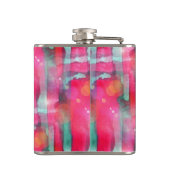 Abstracte waterverf met zonneglare heupfles (Achterkant)