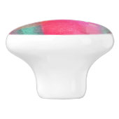 Abstracte waterverf met zonneglare keramische knop (Zijkant)