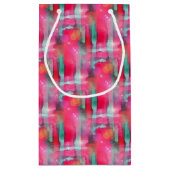 Abstracte waterverf met zonneglare klein cadeauzakje (Achterkant)