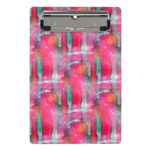 Abstracte waterverf met zonneglare mini klembord (Voorkant)