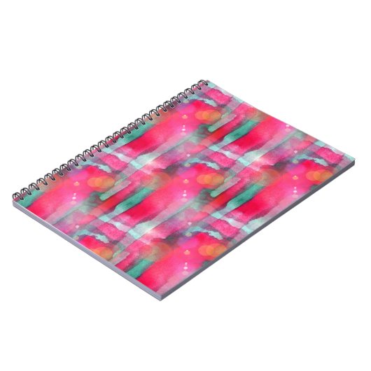 Abstracte waterverf met zonneglare notitieboek (Linkerzijde)