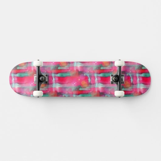 Abstracte waterverf met zonneglare persoonlijk skateboard (Horizontaal)