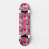 Abstracte waterverf met zonneglare persoonlijk skateboard (Voorkant)