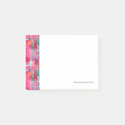 Abstracte waterverf met zonneglare post-it® notes (Voorkant)