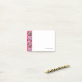 Abstracte waterverf met zonneglare post-it® notes (Op bureau)