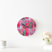 Abstracte waterverf met zonneglare ronde klok (Huis)