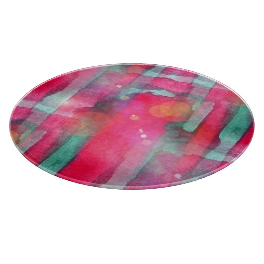 Abstracte waterverf met zonneglare snijplank (Hoek)