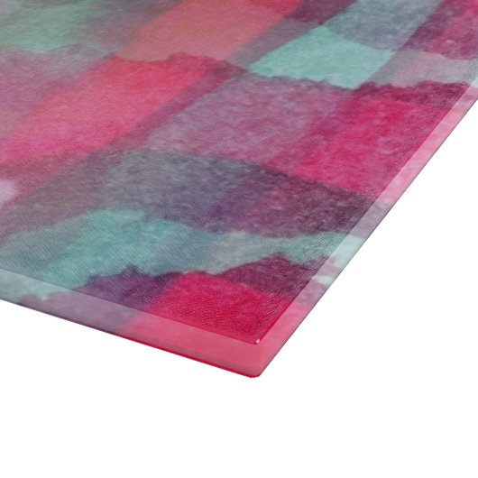 Abstracte waterverf met zonneglare snijplank (Hoek)