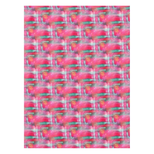 Abstracte waterverf met zonneglare tafelkleed (Voorkant)