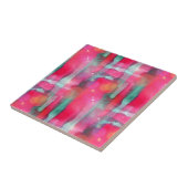 Abstracte waterverf met zonneglare tegeltje (Zijkant)