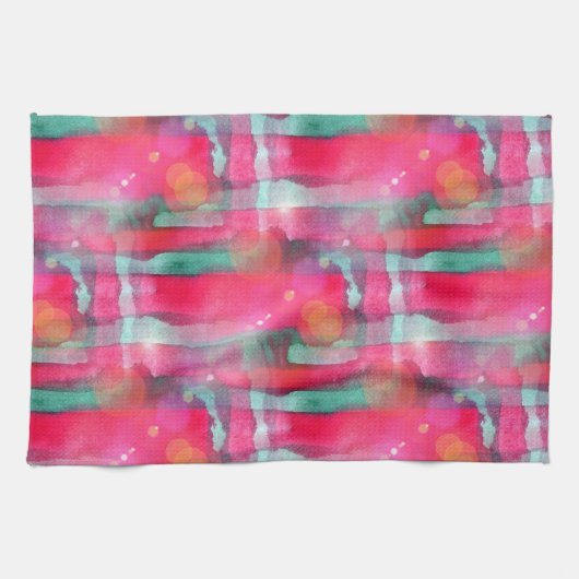 Abstracte waterverf met zonneglare theedoek (Horizontaal)