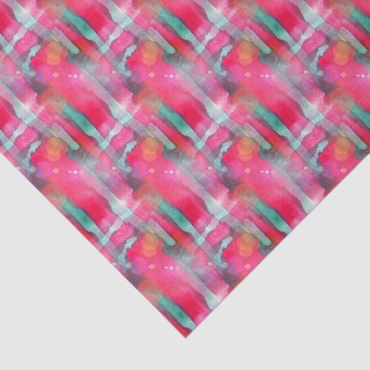 Abstracte waterverf met zonneglare tissuepapier (Detail)