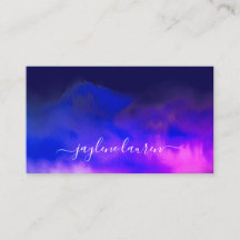 Abstracte Waterverf Midnight Blue Paarse