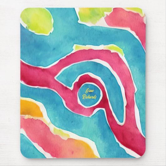 Abstracte Waterverf Muismat (Voorkant)