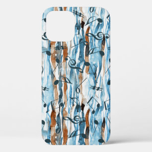 Abstracte waterverf muzieknoten patroon. Case-Mate iPhone case