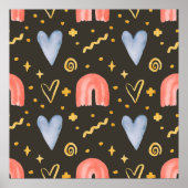 Abstracte waterverf naadloos patroon, met de hand poster (Voorkant)