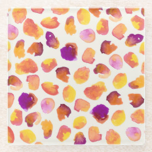 Abstracte Waterverf naadloze illustratie Glazen Onderzetter