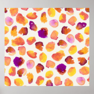 Abstracte Waterverf  naadloze illustratie Poster