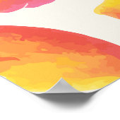 Abstracte Waterverf naadloze illustratie Poster (Hoek)