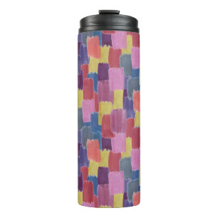 Abstracte waterverf: naadloze splash achtergrond. thermosbeker