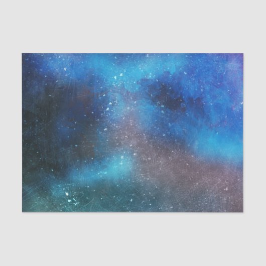 Abstracte Waterverf nachtelijke lucht 10x15 Tissuepapier (Voorkant)