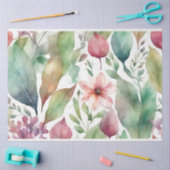 Abstracte Waterverf Natuur Collage met bladeren Tissuepapier (Craft)