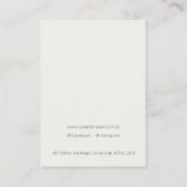 Abstracte Waterverf Navy Blue Gold Ketting Holder Visitekaartje (Achterkant)