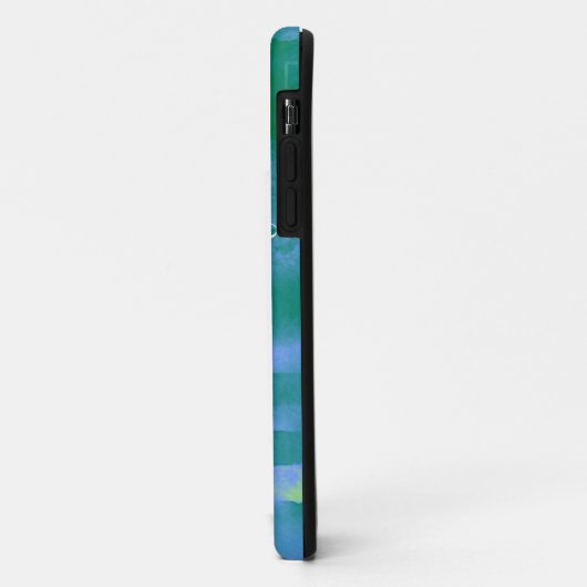 Abstracte Waterverf Neon groen en blauw Case-Mate iPhone Case (Achterkant/links)