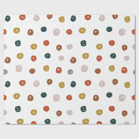 Abstracte Waterverf Neutrale Stippen Cadeaupapier (Vlak)