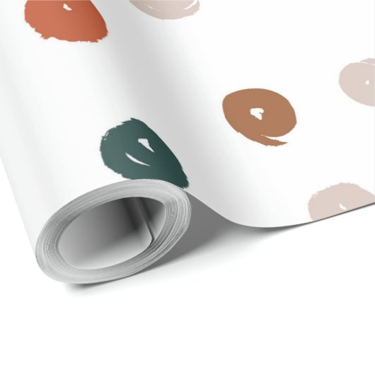 Abstracte Waterverf Neutrale Stippen Cadeaupapier (Rol Hoek)