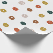 Abstracte Waterverf Neutrale Stippen Cadeaupapier (Hoek)