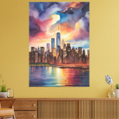 Abstracte Waterverf New York Art Canvas Afdruk (Insitu (Woonkamer))