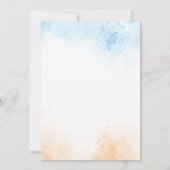 Abstracte Waterverf Oceaan en Beach sparen de Datu Kaart (Achterkant)