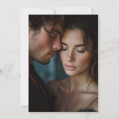 Abstracte Waterverf Olijfgroene foto bruiloft Save The Date (Achterkant)