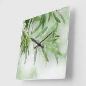 Abstracte Waterverf Olive Branch Vierkante Klok (Hoek)