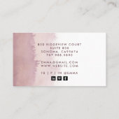 Abstracte Waterverf Ombre make-up artiest Dusty Ro Visitekaartje (Achterkant)