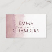 Abstracte Waterverf Ombre make-up artiest Dusty Ro Visitekaartje (Voorkant)