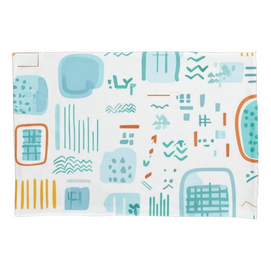 Abstracte Waterverf Ontwerp Kussen Hoesje Kussensloop (Voorkant)