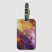Abstracte Waterverf ontworpen Bagagelabel (Voorkant (verticaal))