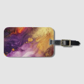 Abstracte Waterverf ontworpen Bagagelabel (Voorkant (horizontaal))