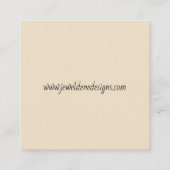 Abstracte Waterverf Oorbellen Display Kaart Vierkante Visitekaartje (Achterkant)