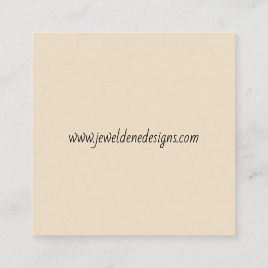 Abstracte Waterverf Oorbellen Display Kaart Vierkante Visitekaartje (Achterkant)